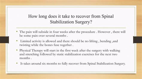Image result for Spinal Stabilization Recovery