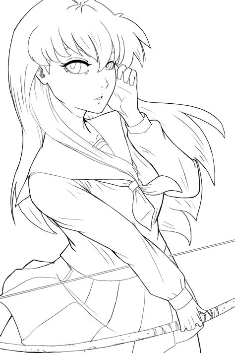 Kagome Higurashi Coloring Pages