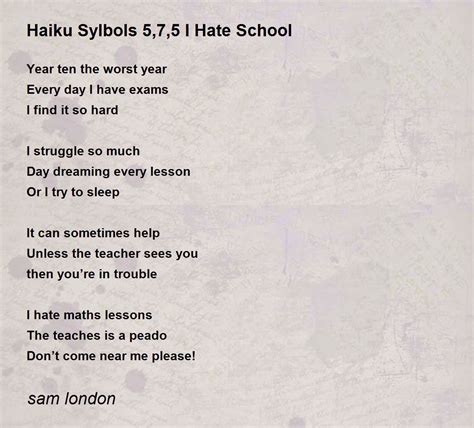 Haiku Poems About Nature 5 7 5 Syllables