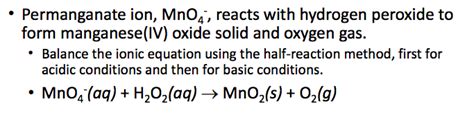 Image result for H2O2 Mno4 MN2 O2