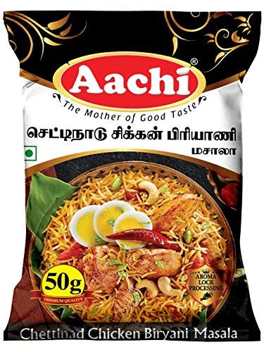 MR & SONS_Aachi Spice Powder - Chettinadu Biryani Masala - 50gm & MJR ...
