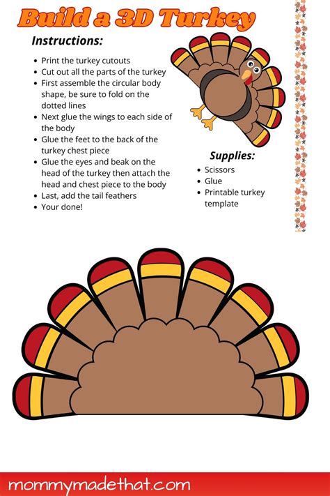 Cut Out Turkey Feet Template | Fanny Printable