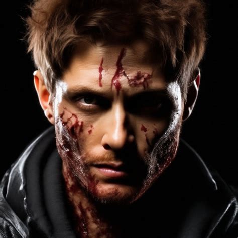 "Realistic face of actor Jensen Ackles zombie, gothic, horror, very ...