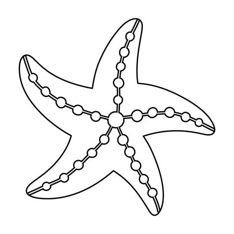 Cute Starfish Coloring Page