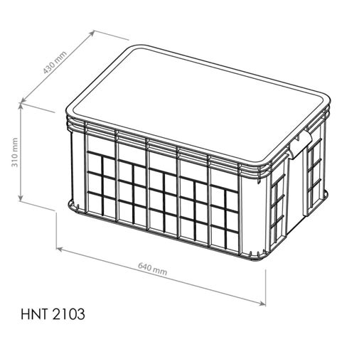 BOX CONTAINER INDUSTRI | HNT 2103 | 640 x 435 x 310 - Jual Container ...