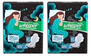 Buy Whisper Bindazzz Nights XXL+ 16+16 units (pack of 2) XXL+ for Heavy ...
