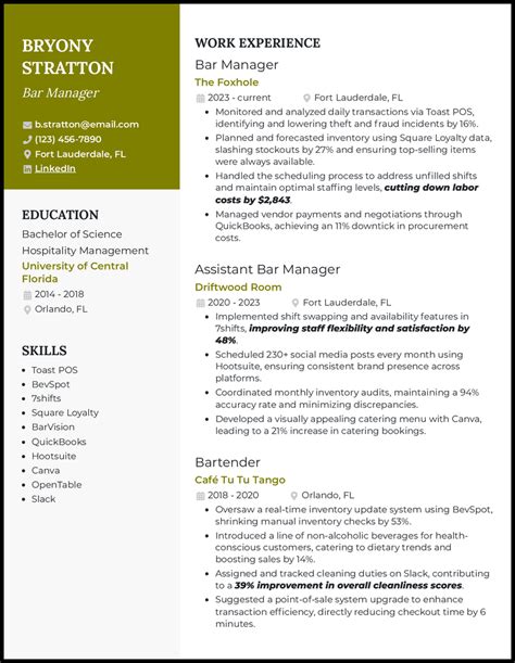 Manager Resume Examples 的图像结果