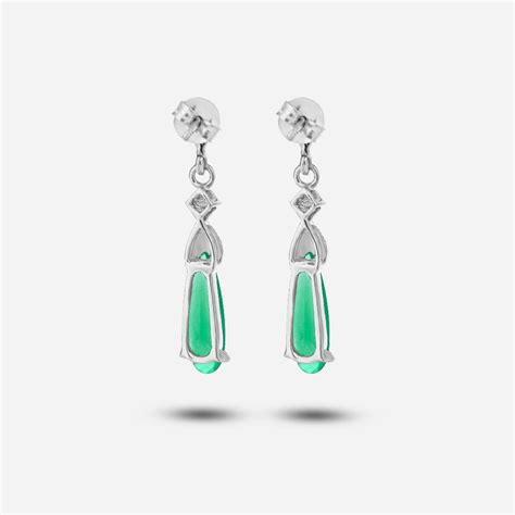 Shop Green Dangle Earrings in 925 Silver – Elegant & Eye-Catching ...