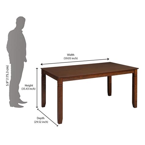 Buy Best Floret 6 Seater Dining Table (Walnut) Online in India ...