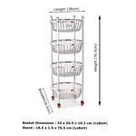 Buy Hazel Steel Kitchen Fruits and Vegetable Storage Rack/Trolley/Stand ...