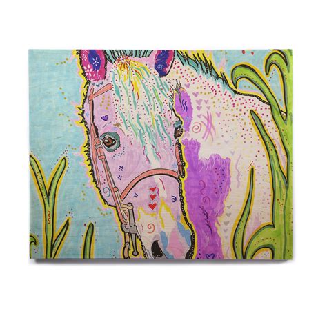 KESS InHouse Rebecca Fischer "Nemo" Horse Birchwood Wall Art, 20" x 24 ...