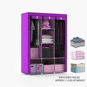 KITTI C1 Micro Fiber Collapsible Wardrobe Price in India - Buy KITTI C1 ...