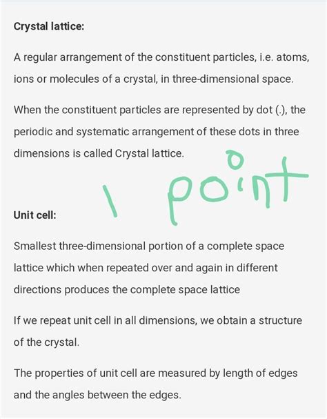 [Expert Verified] Three points of difference between crystal lattice ...
