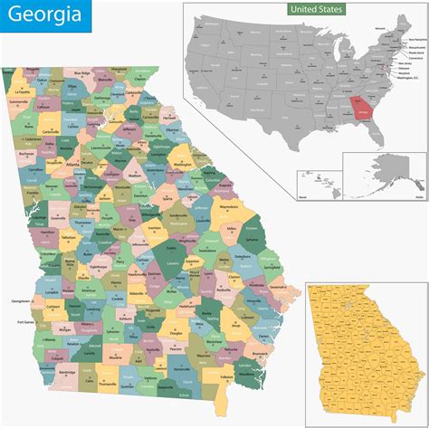 Georgia Map - Guide of the World