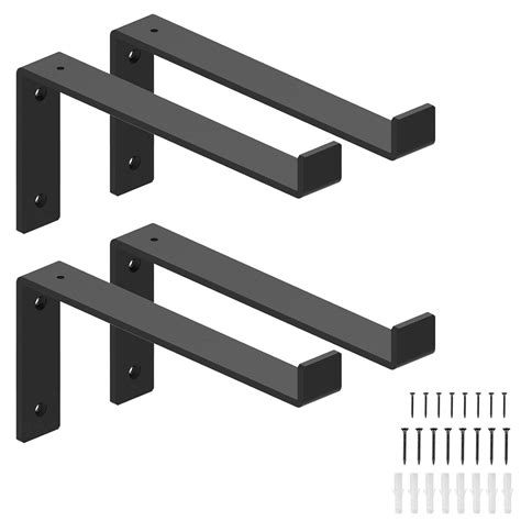 Shelf Brackets 8 Inch, Heavy Duty Industrial Iron Floating Shelf ...
