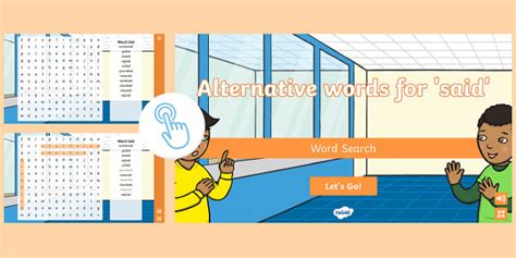 Alternative Words for ‘Said’ - VCOP Word Search | Twinkl Go!