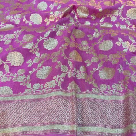 Buy Baby Pink Pure Munga Banarasi Silk Saree - UT Sarees – Unique ...