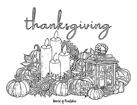100 Best Free Thanksgiving Coloring Pages - World of Printables