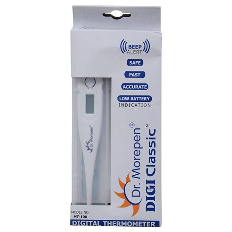 Dr. Morepen Plastic Mt-100 Digital Thermometer (Morepen) (White), Pack ...