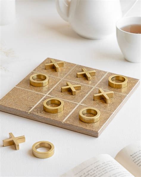 Shop Yellow Marble Tic Tac Toe Game - Perfect for Table Decor
