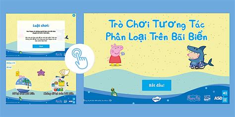 Heo Peppa: Trò Chơi Phân Loại Rác Và Đồ Vật Trên Bãi Biển