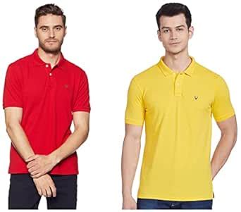 Buy Allen Solly Men's Cotton Regular Fit T-Shirt (Amkp317G04240_Tango ...