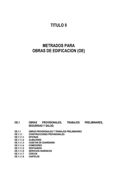 NORMA TECNICA METRADOS PARA OBRAS DE EDIFICACIONES Y HABILITACIONES ...