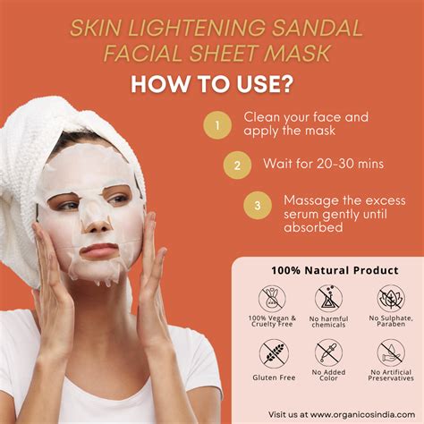 Skin Lightening Sandal Facial Sheet Mask – Organicos India Store