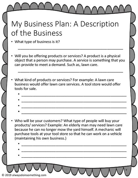 Business Plan Template for Kids 的图像结果