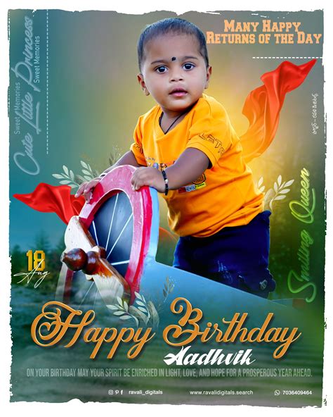 1st Birthday Boy Poster By | Ravali digitals Rajkumar in 2025 | Happy birthday kids, 1st boy ...