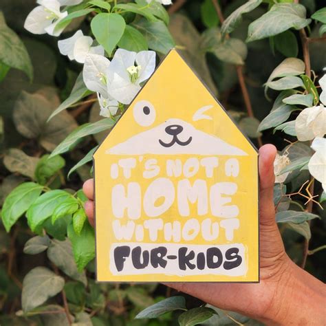 Its not a home without fur-kids - house shaped frame - pet decor ...