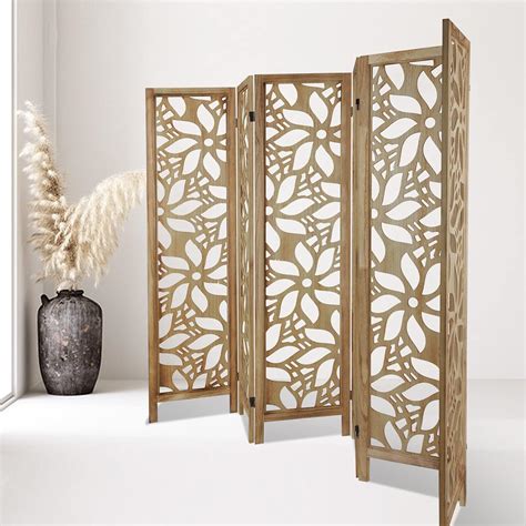Buy 6 Panel Room Divider Fully Assembled, 5.6Ft Carved Room Divider and ...