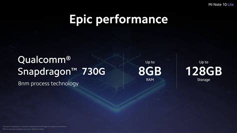 Image result for MI Note 10 Lite CPU