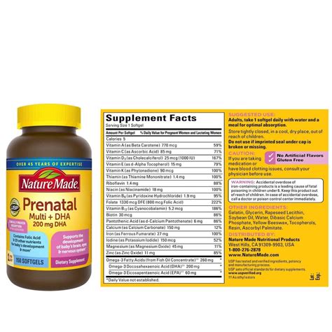 Nature Made Prenatal Vitamins