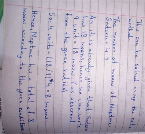 11. The ratio of the number of moons the planet Neptune has to the ...