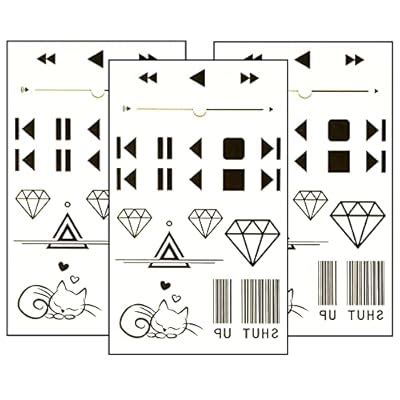 Buy Set 3 Sheets Mini Function keys Temporary Tattoos Stickers Water ...