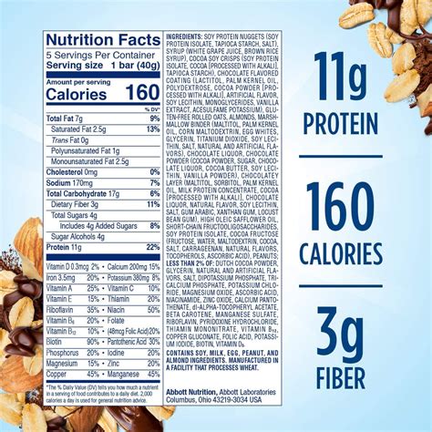 Glucerna Snack Bar, Dark Chocolate Almond, 1.4 oz. (20 count) — Home ...