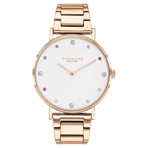 Buy Online Coach Quartz Analog White Dial Stainless Steel Strap Watch ...