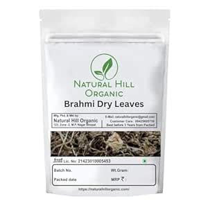 Natural Hill Organic Brahmi Dry Leaves 100g (Pack of 2, each 50g) for ...