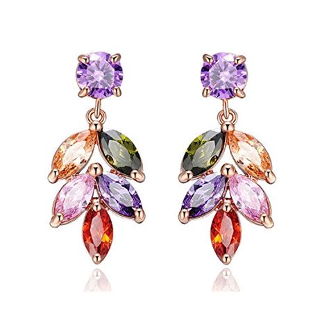 Romp Fashion Multicolour Alloy Metal Flowerets Leaf Shape Sparkling ...