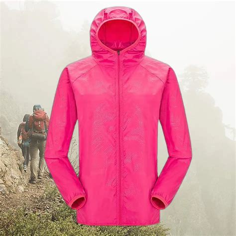 Men's Women's Rain Jacket Windbreaker UPF 50+ UV Sun Protection Zip Up ...