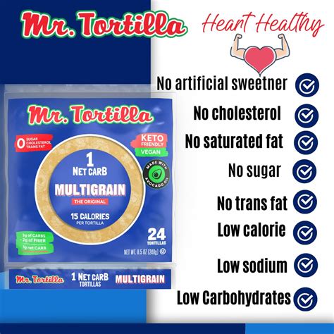 Mr.Tortilla Mr. Tortilla Multigrain Low Carb Soft Taco Shells - India ...