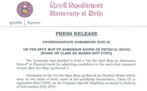 DU UG Admissions 2025: Spot Mop-Up Round Allocations and Admissions ...