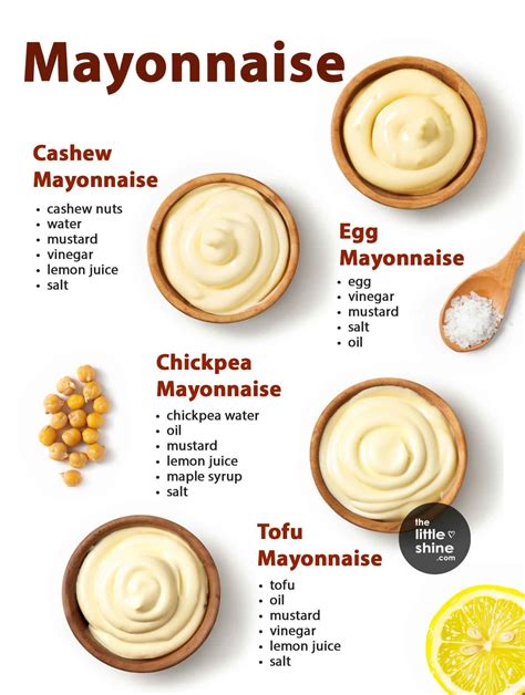 6 Thick and creamy Mayonnaise Recipe with vegan variations - The Little Shine