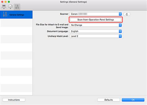 Image result for Canon Scan Control Panel
