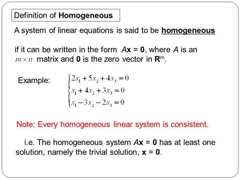Image result for Homogeneous Vector Equation