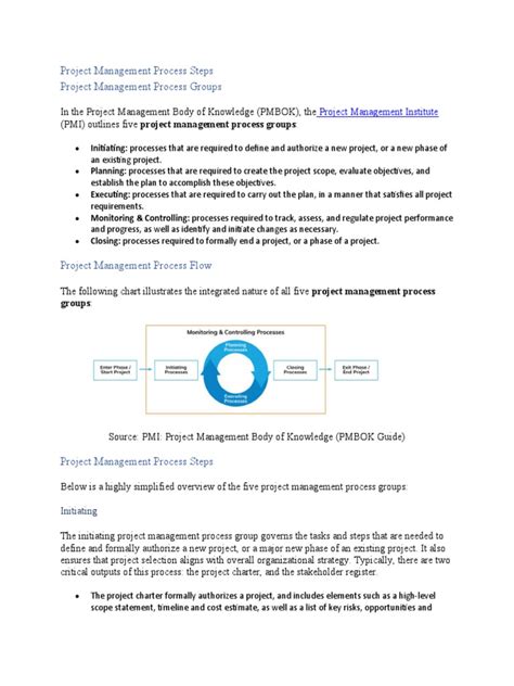 Project Management Process and Steps 的图像结果