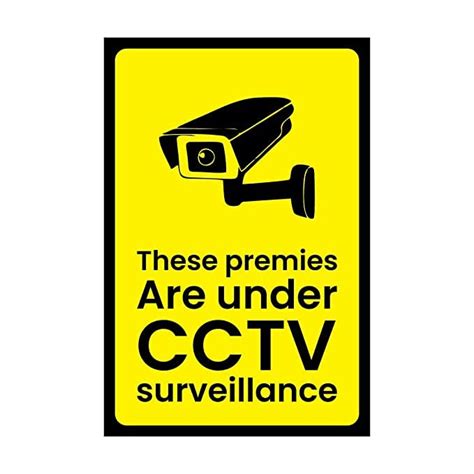 Mitrin CCTV surveillance sign board, [12 x 18 inch], Sun Board, cctv ...