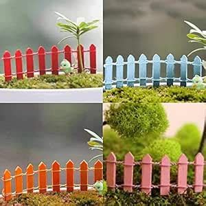 RVS Garden Color Assorted Wooden Fence(Set of 5) Miniature Resin for ...