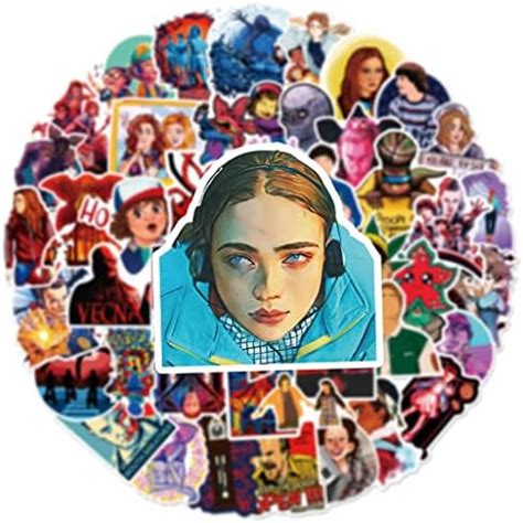 HASTHIP®50pcs Hit Anime Stickers 'Stranger Things' Themed Sticker ...